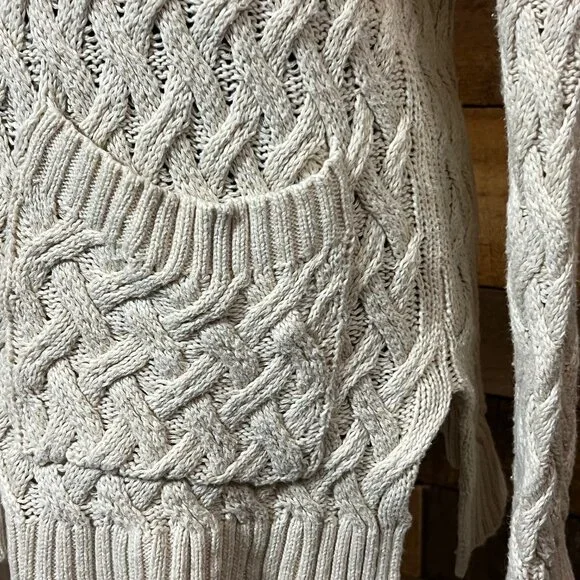 Jeanne Pierre Womens Tan Knit Sweater with Pockets Size Small - Picture 2 of 6